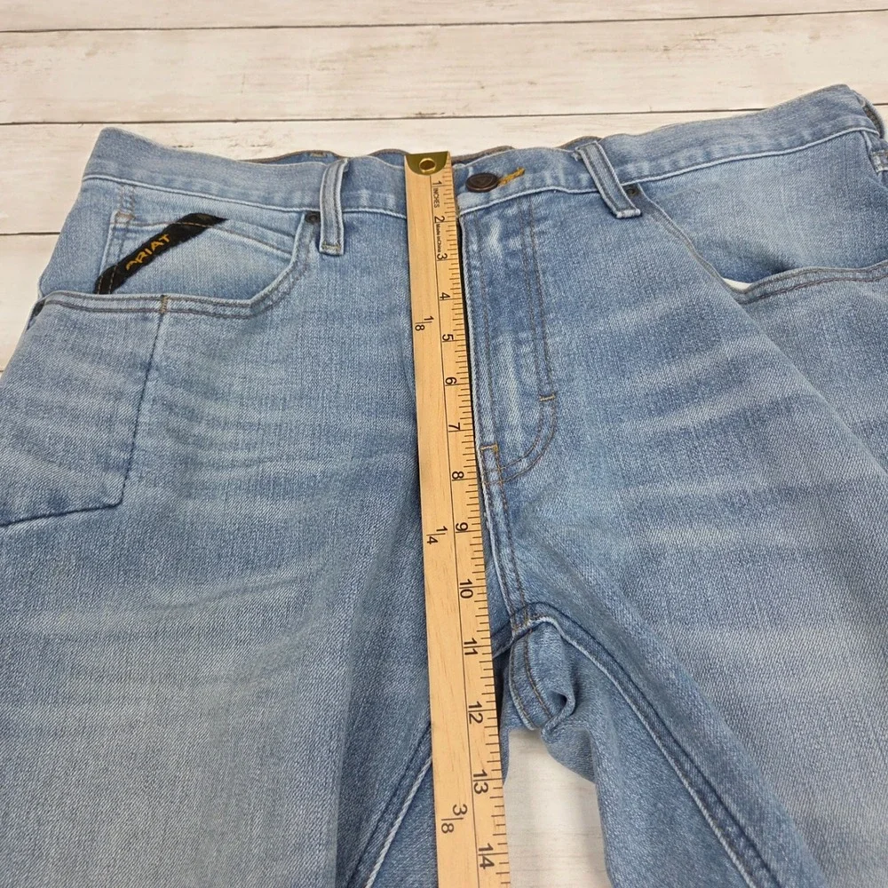 Ariat Rebar M4 Relaxed Straight Jeans Men 34x32 Shoreline Light Wash 10058799